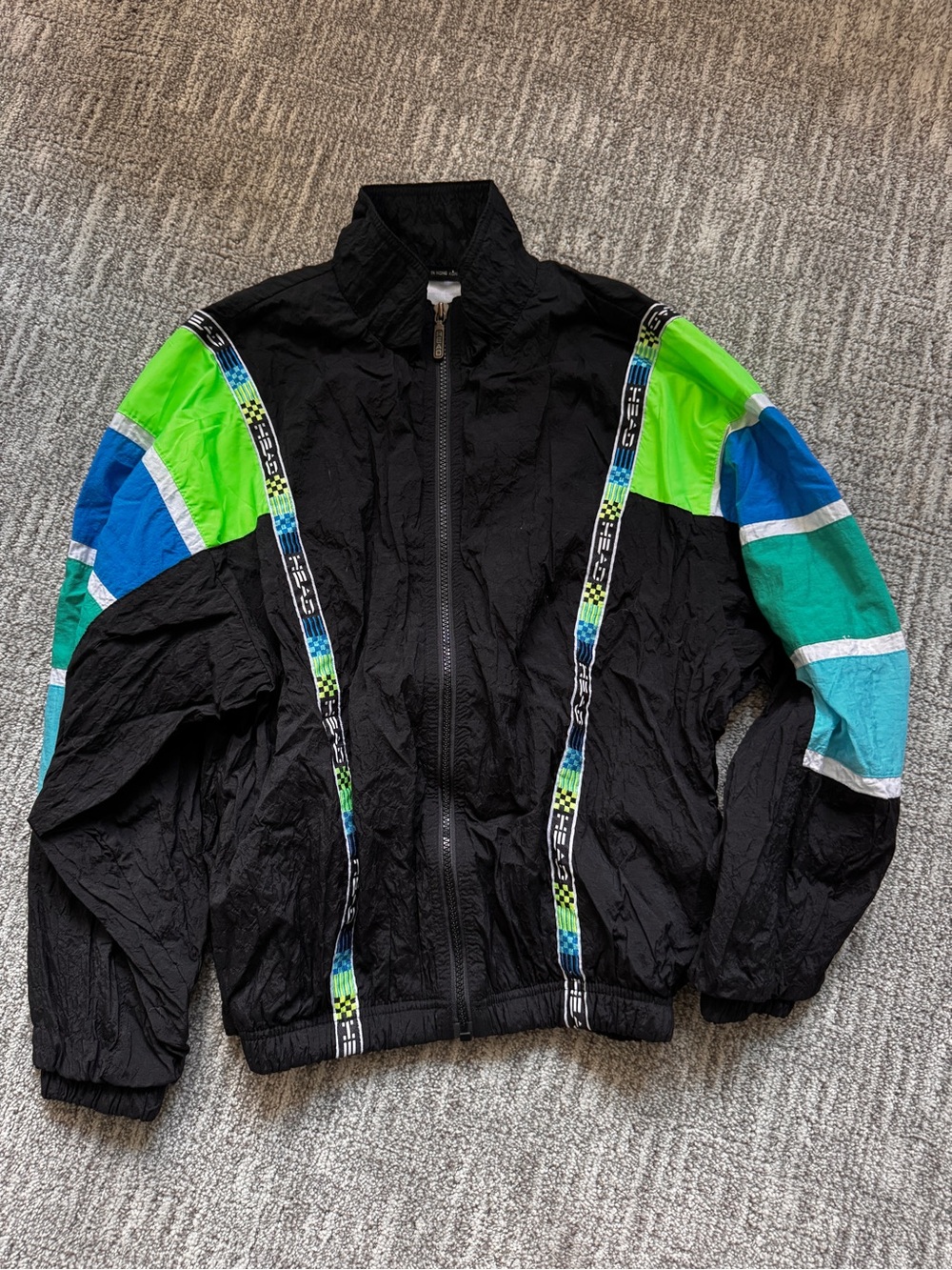 Head Black Jacket with Brass Zipper Pull
